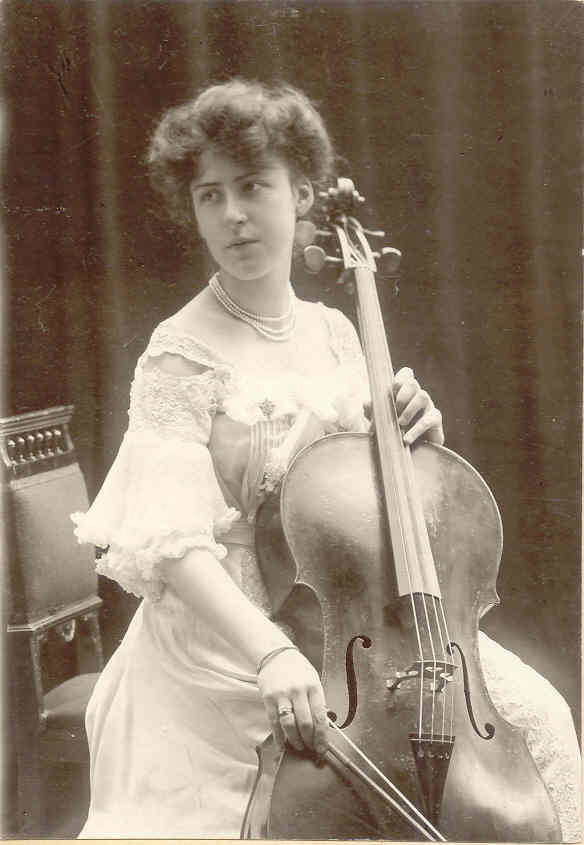 Here is Elsa as a young woman, with her cello.